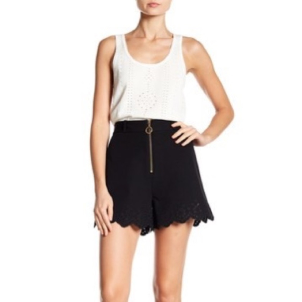 Derek Lam 10 Crosby High Waist Dressy Black shorts